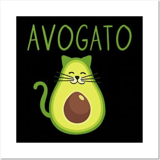 Funny avogato avocado cat for Cinco de Mayo fiesta Posters and Art
